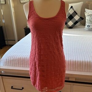 Coral Lace Tank Top